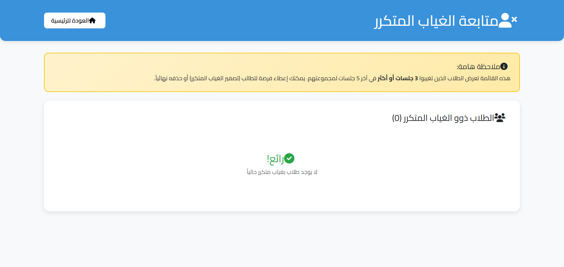 الغياب المتكرر